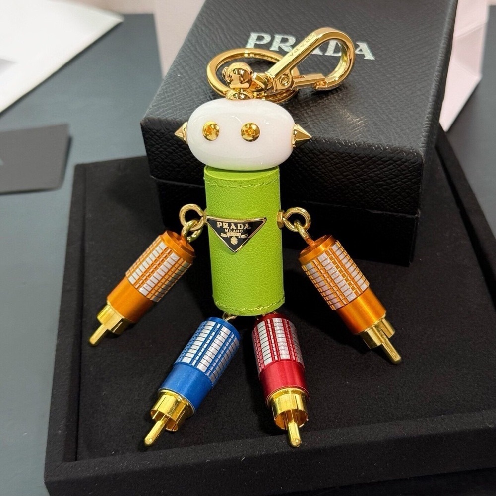 💎Prada Lime and Multicolor Robot Key Holder💎